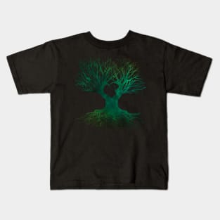 Green Magic Tree Of The World Kids T-Shirt